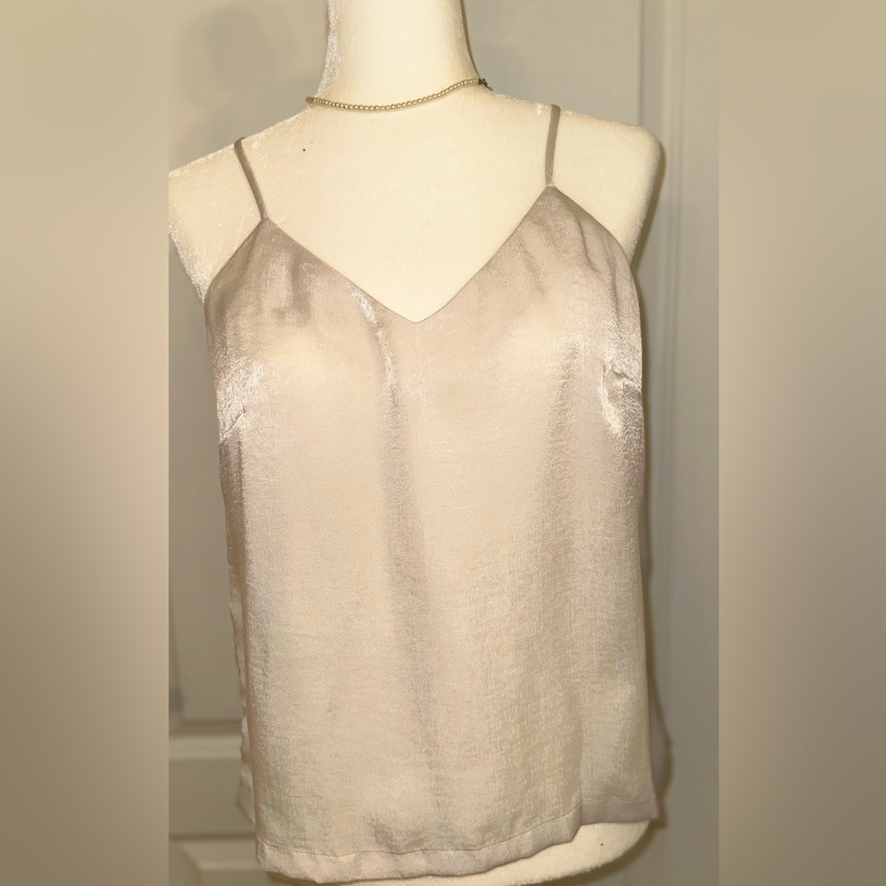 Satin skinny strap top